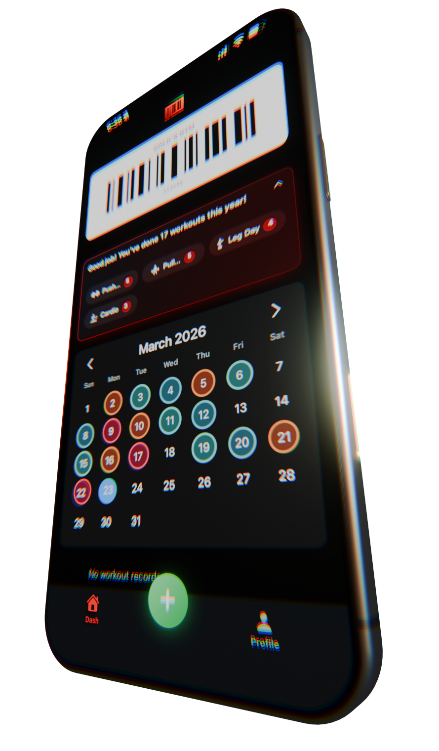 GymBarcode app on iPhone
